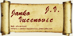 Janko Vučenović vizit kartica